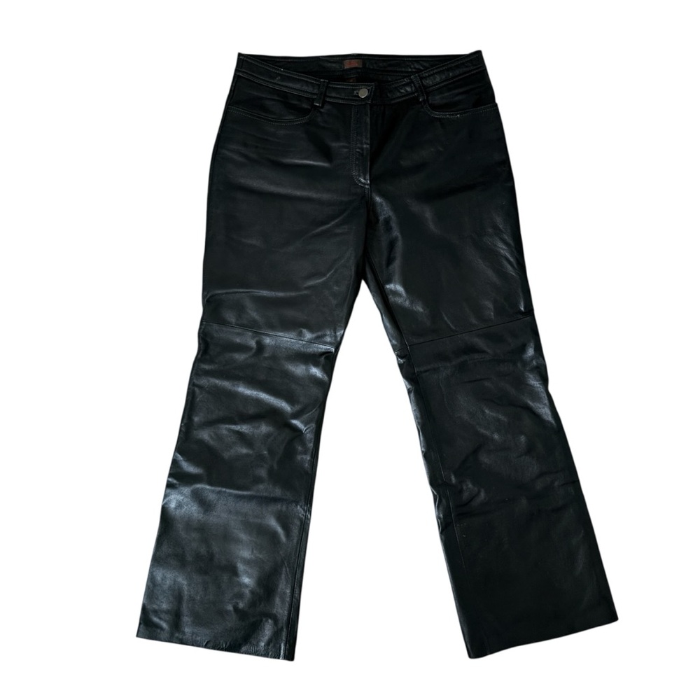 Danier Black Leather Trousers